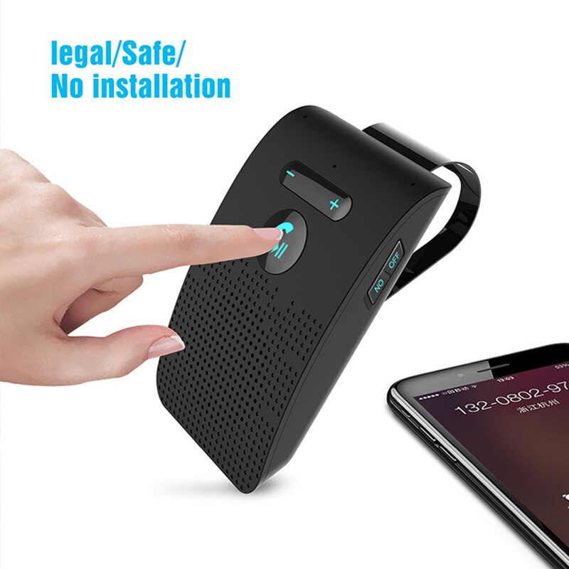 Wireless Vehicle Car Bluetooth V5.0 Speakers Handsfree Car Kit Hands-free Bluetooth Speakerphone Sun Visor Car Accessories