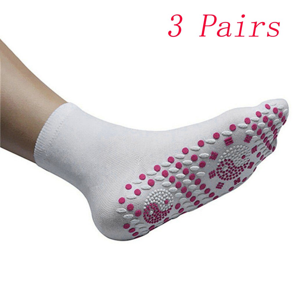 3pair Magnetic Tourmaline Self-Heating Massager Socks Comfortable Winter Warm Sock Sport Anti-Freezing Therapy Feet Cold Socks: K 3 pairs