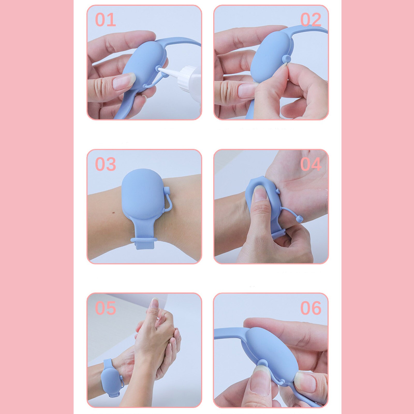 Adult Kids Liquid Wristband Hand Dispenser Handwash Gel Whole Sanitizing Silicone Alcohol Dispensing Bracelet Wrist Strap