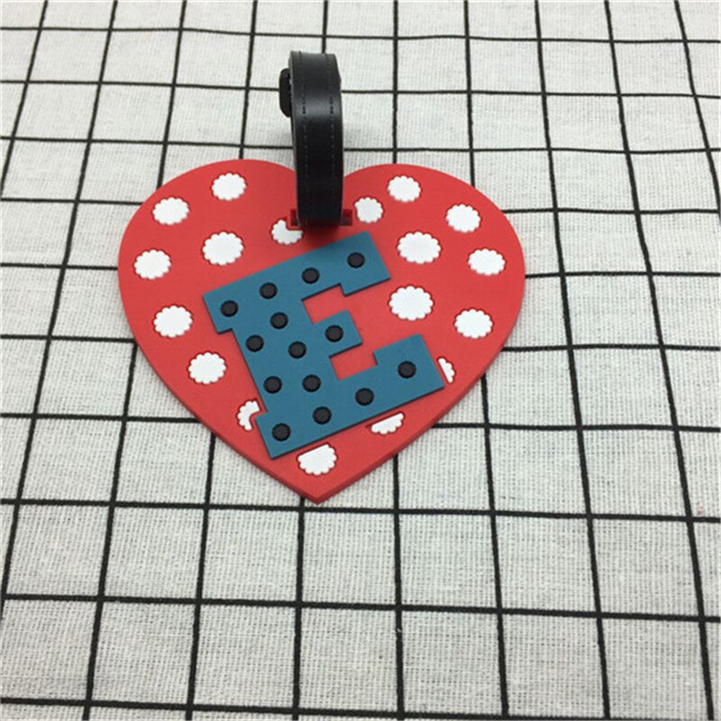 Carta creativa accesorios de viaje Etiqueta de equipaje de dibujos animados de Gel de sílice maleta ID dirección titular de equipaje de embarque etiquetas portátiles Labe: 12