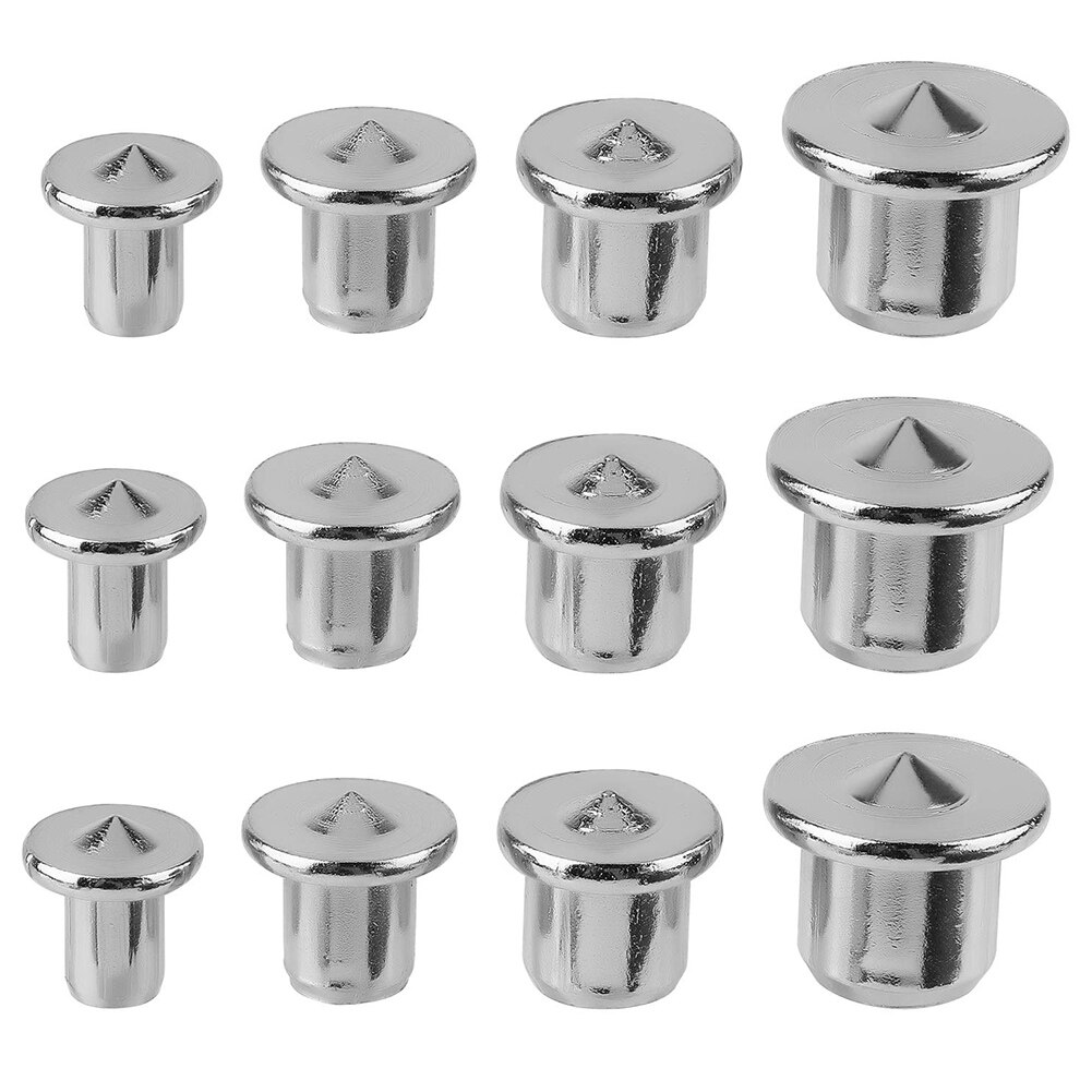 12PCS Center Points Pin Woodworking Alignment Tool Round Wood Pin Locator 6 8 10 12MM for Accurate Drilling Proper Dowel