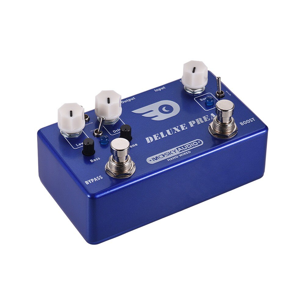 Mosky Deluxe Voorversterker 2-In-1 Gitaar Effect Pedaal Multi Overdrive Boost True Bypass Voor Basgitaar Effecten processor Musical