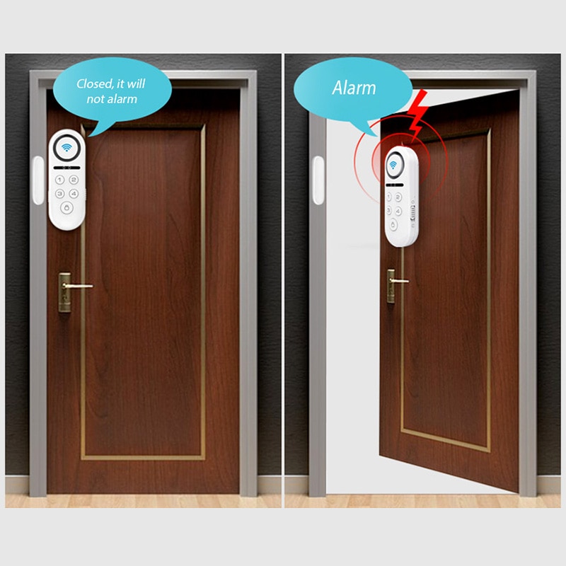 KERUI – système d'alarme de porte WD3, connexion WIFI, contrôle par application, capteur de fenêtre, mot de passe requis, système de sécurité, alerte anti-cambriolage