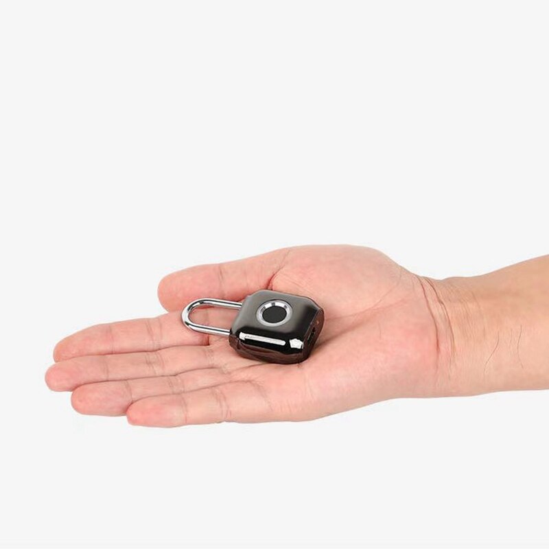Smart Fingerprint Lock USB Rechargeable Waterproof IP66 Fingerprint Padlock Door Luggage Lock