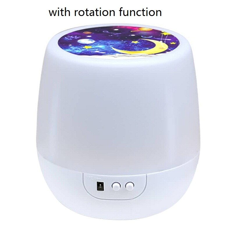 Durable Projection Night Light Wear-resistant Romantic Starry Sky Night Light Rotating Bedroom Bedside Projector for Kids Room: with rotation