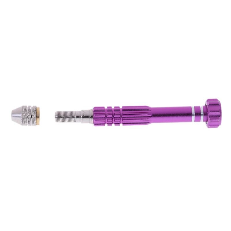 Colorful Drill Bit Aluminum Case Hand Drill + 10pcs Twist Drills Models Tool Y4QA