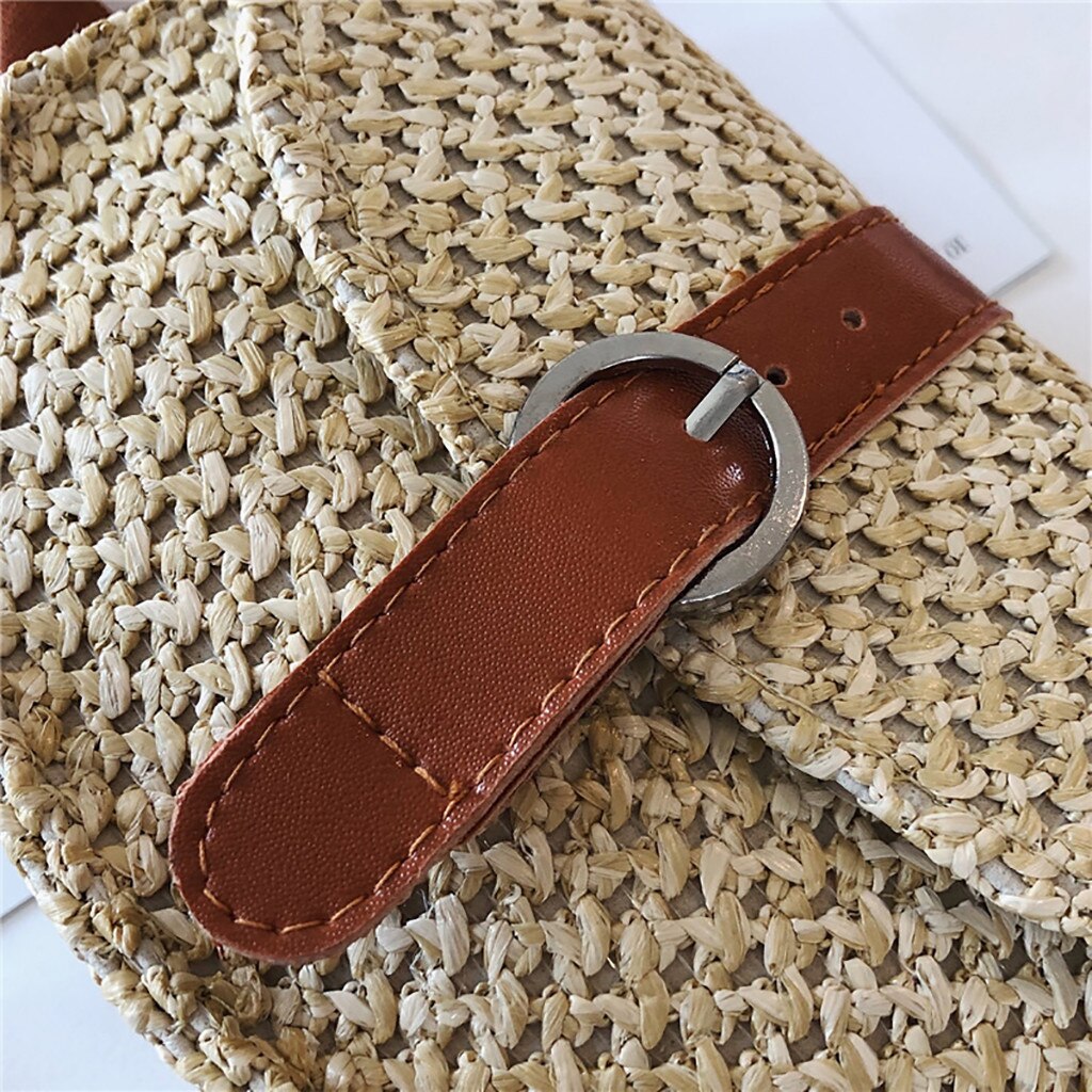 Aelicy Simple Chest Bag Women Straw Adjustable Shoulder Bag Outdoor Mobile Phone Stylish Waist Bag Cover Messenger Bag