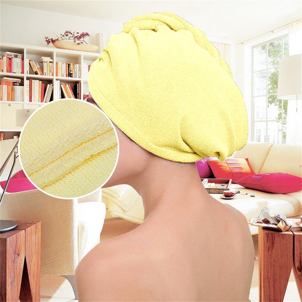 Femmes filles dame cheveux serviette cheveux Turban microfibre séchage rapide Salon serviette salle de bain accessoires enveloppé cheveux chapeau chapeau: G94800D