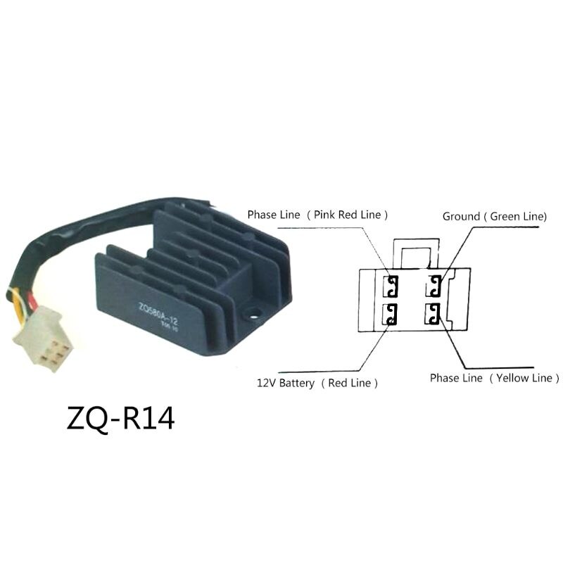 ATV GY6 50 150cc Scooter 4 Wires Voltage Regulator Rectifier Motorcycle Boat