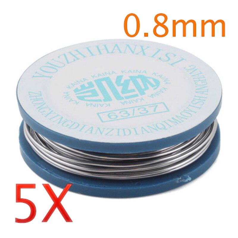 2 stuks multifunctionele soldeerdraad 0.8mm diam 63/37 schone harskern las tin lood soldeerbout draad spoel soldeergereedschap