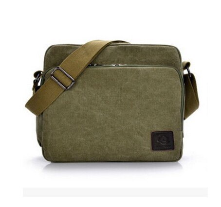 Männer Leinwand Multifunktions Messenger Schulter Taschen Solide Aktentaschen Koffer Tasche Karte Tasche Für Büro Taschen Outdoor Reisetasche: ArmyGreen