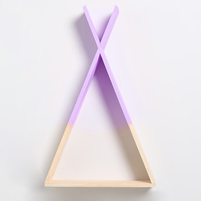 Wohnkultur nordisch freundlicher Baby Holz Gabel Lagerung Regal Dekorative Für freundlicher Zimmer Zauberstab Regal Hause Wohnzimmer JJJSN11439: Violett