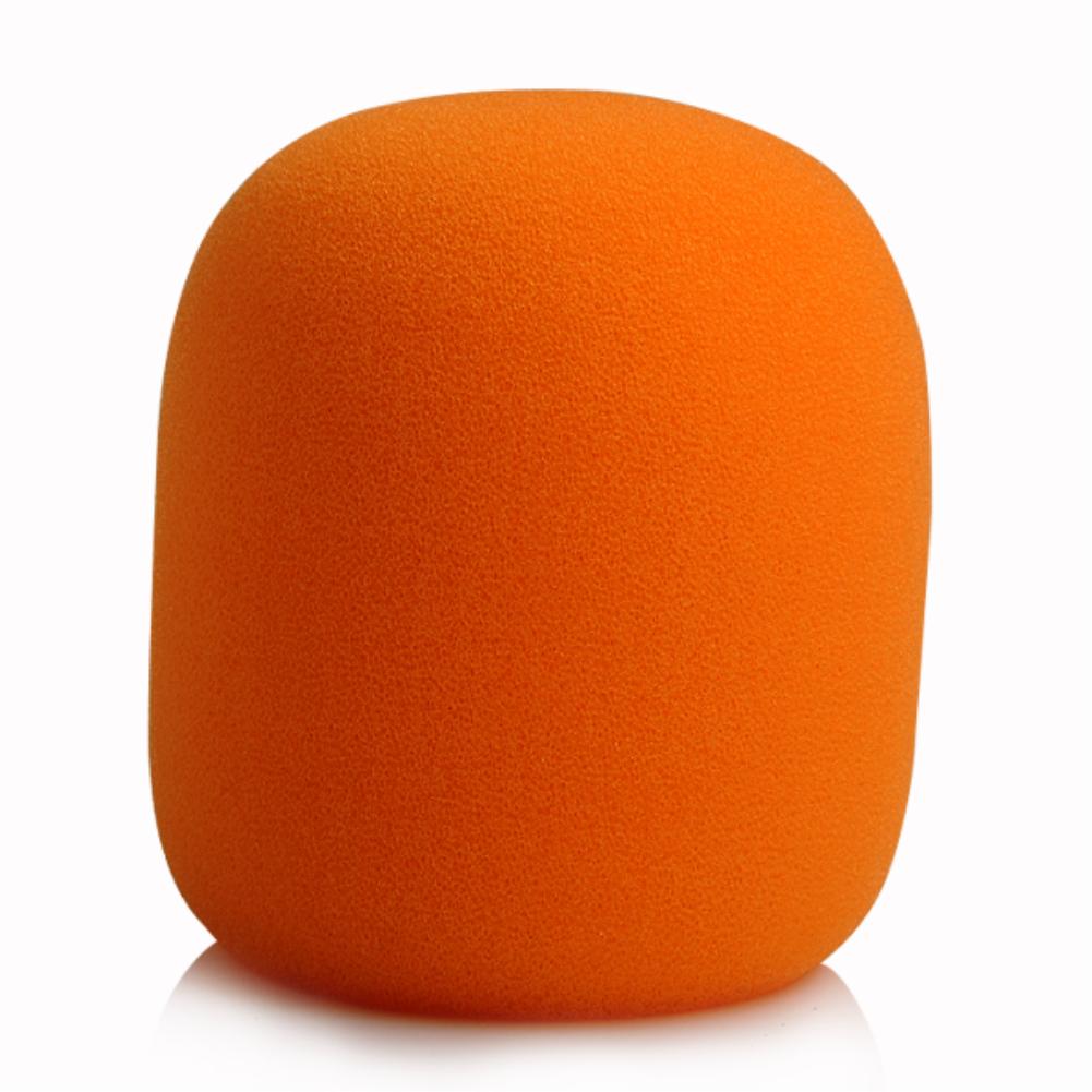 Black Headset Vervanging Handheld Microfoon Mic Grill Voorruit Wind Shield Sponge Foam Cover 3.5X7Cm: Orange