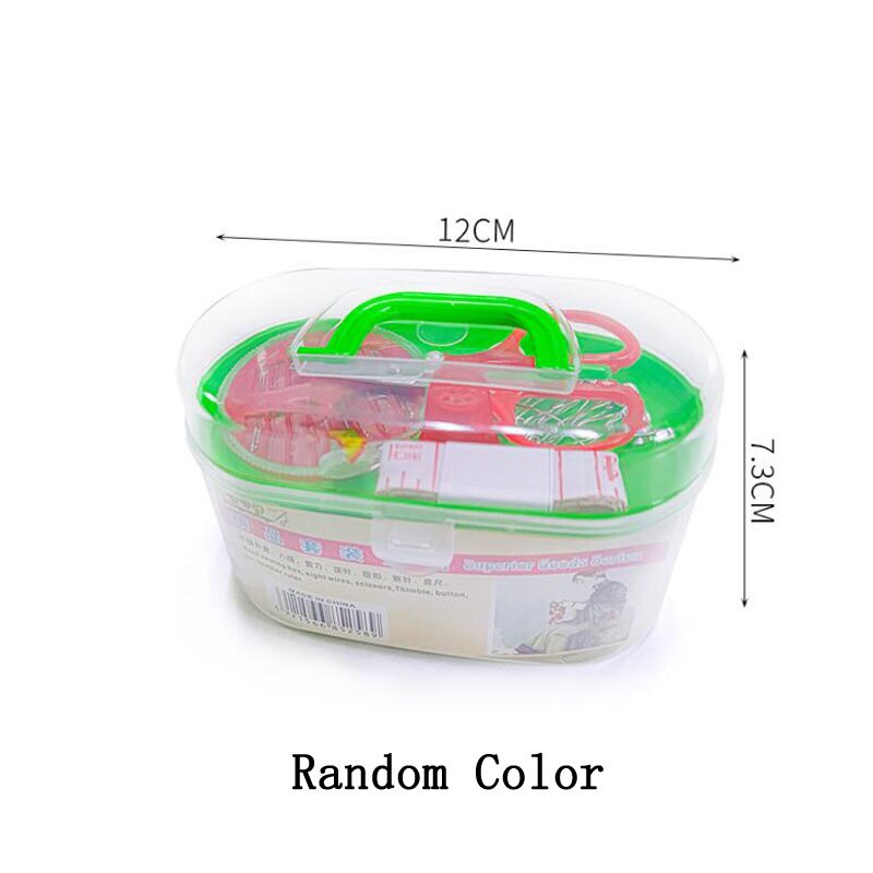 Juego de accesorios de tejido de punto, caja de costura de plástico multifunción, para sutura a mano, herramientas de tejido, Kit de costura para el hogar, 1 Juego