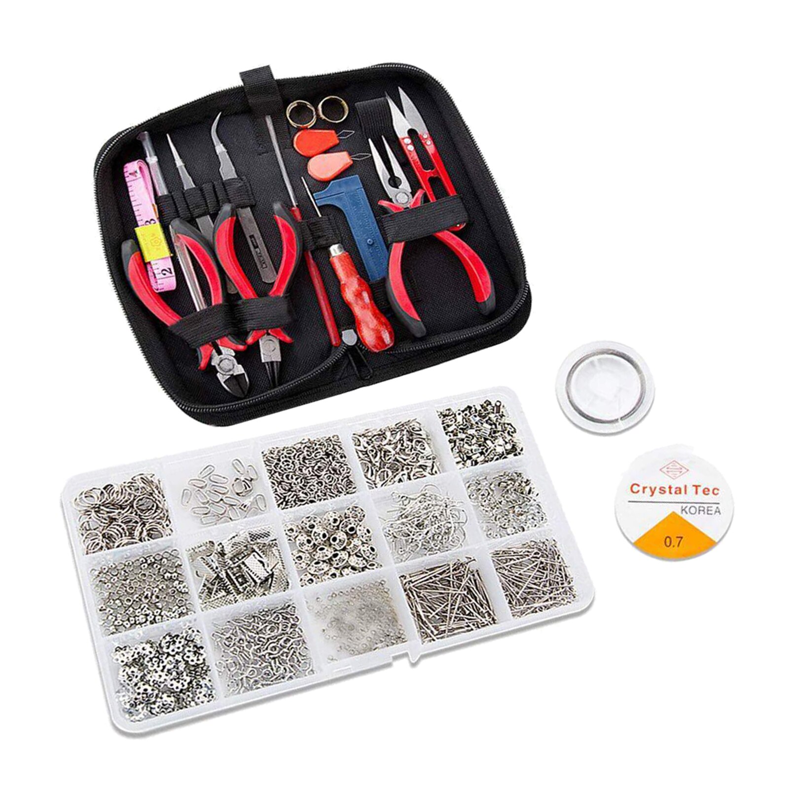 Jewelry Making Kit Jewelry Findings Starter Kit Jewelry Beading Making Repair Tools Kit Jewelry Pliers Beads Wire Starter Tool