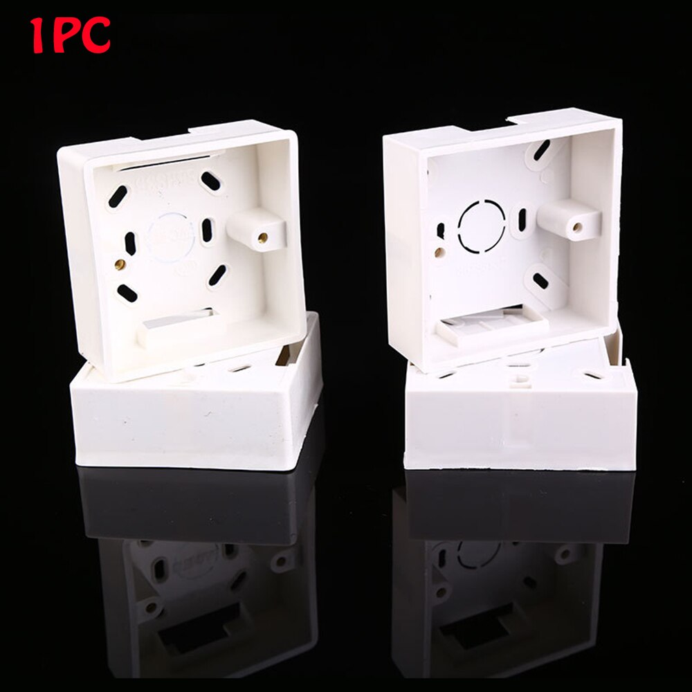 1PC PVC Plastic Wall Mounted Junction Box Home Improvement Flame Retardant Wall Switch Box Power Bottom External Mounting Box