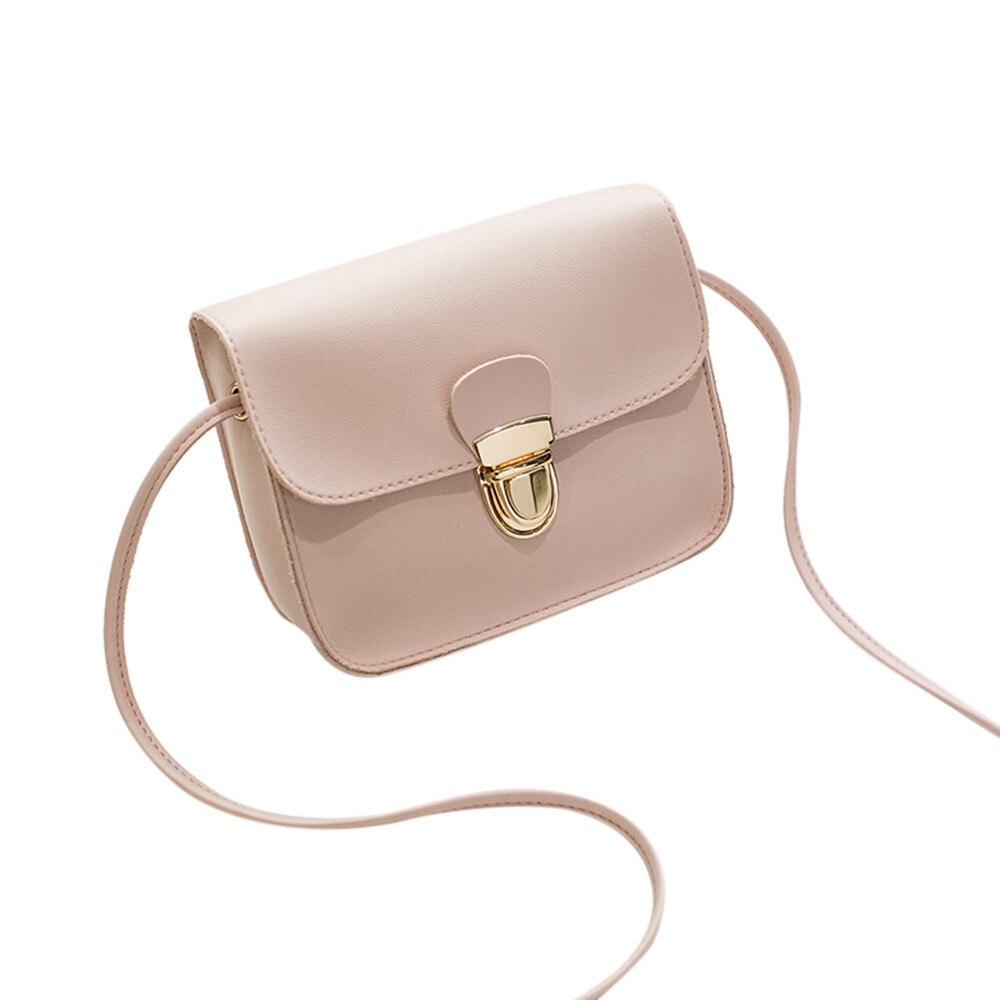 Frauen Handtasche Neue Pu Leder Frauen Tasche Kontrast Dame Tote Schulter Bote Tasche Umhängetasche: Rosa