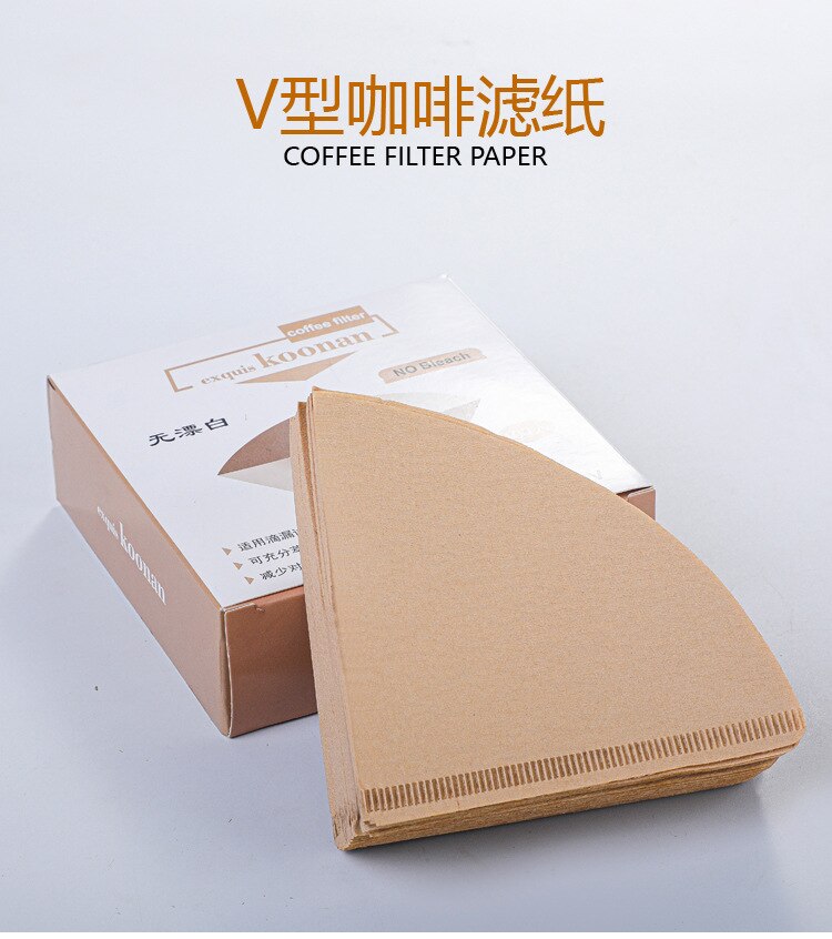 300ml 500ml V60 Pour Over Glass Range Coffee Server Carafe Drip Coffee Pot Barista Percolator Clear Coffee Kettle Brewer: Small filter paper