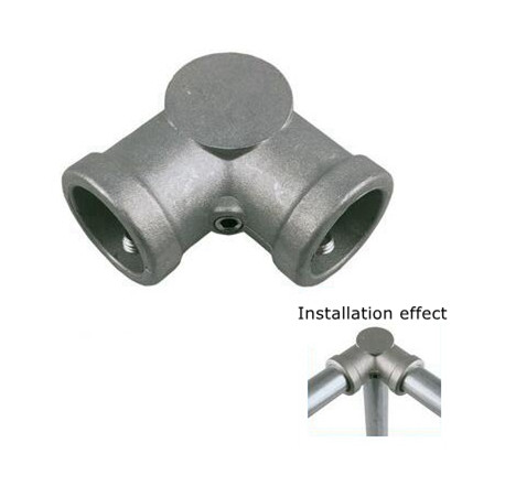 20mm/25mm/32mm Aluminum alloy Connector Elbow Tee Base Flat Three-dimensional Fitting Connection Fastener Steel Tube Shelf Parts: 75*40mm / black