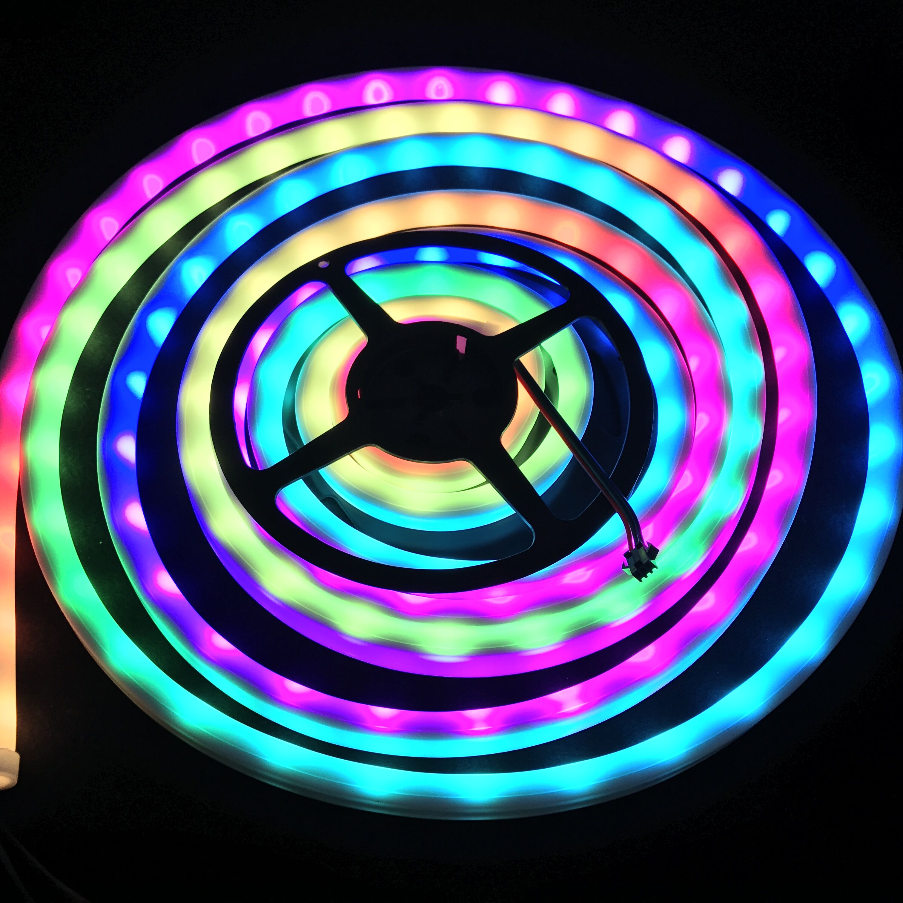 5m DC12V WS2811 led neon pixel light,RGB full color;60leds/m with 20pixels/m;waterproof in milky tube;IP66