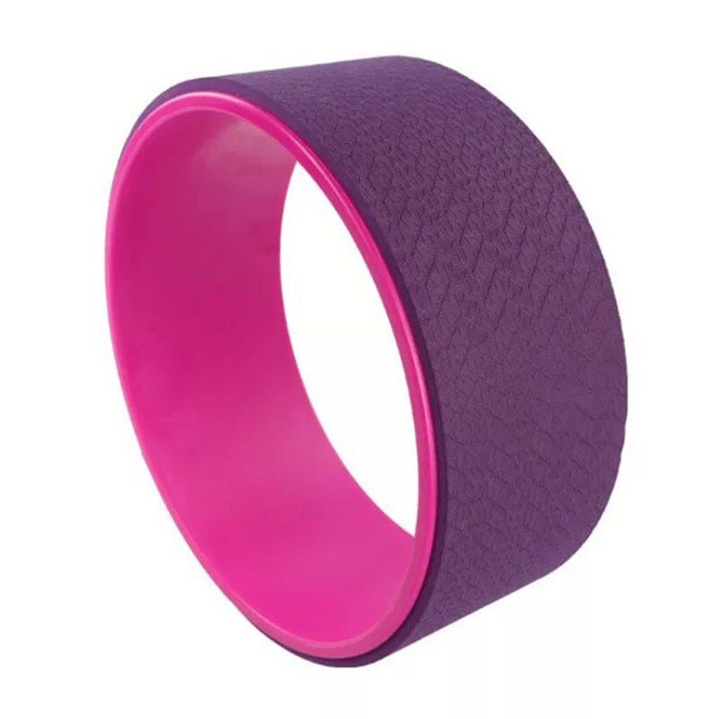 Yoga Wheel Comfortable Yoga Prop Wheel Back Bends Stretching Training Accessories: pink purple