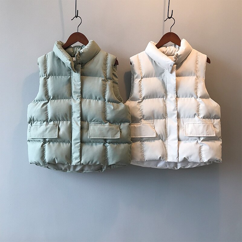 Kvinder vintervest frakkestativ krave kvinder chic bomuldsvest varme toppe vest chaleco mujer gilet casaco feminino