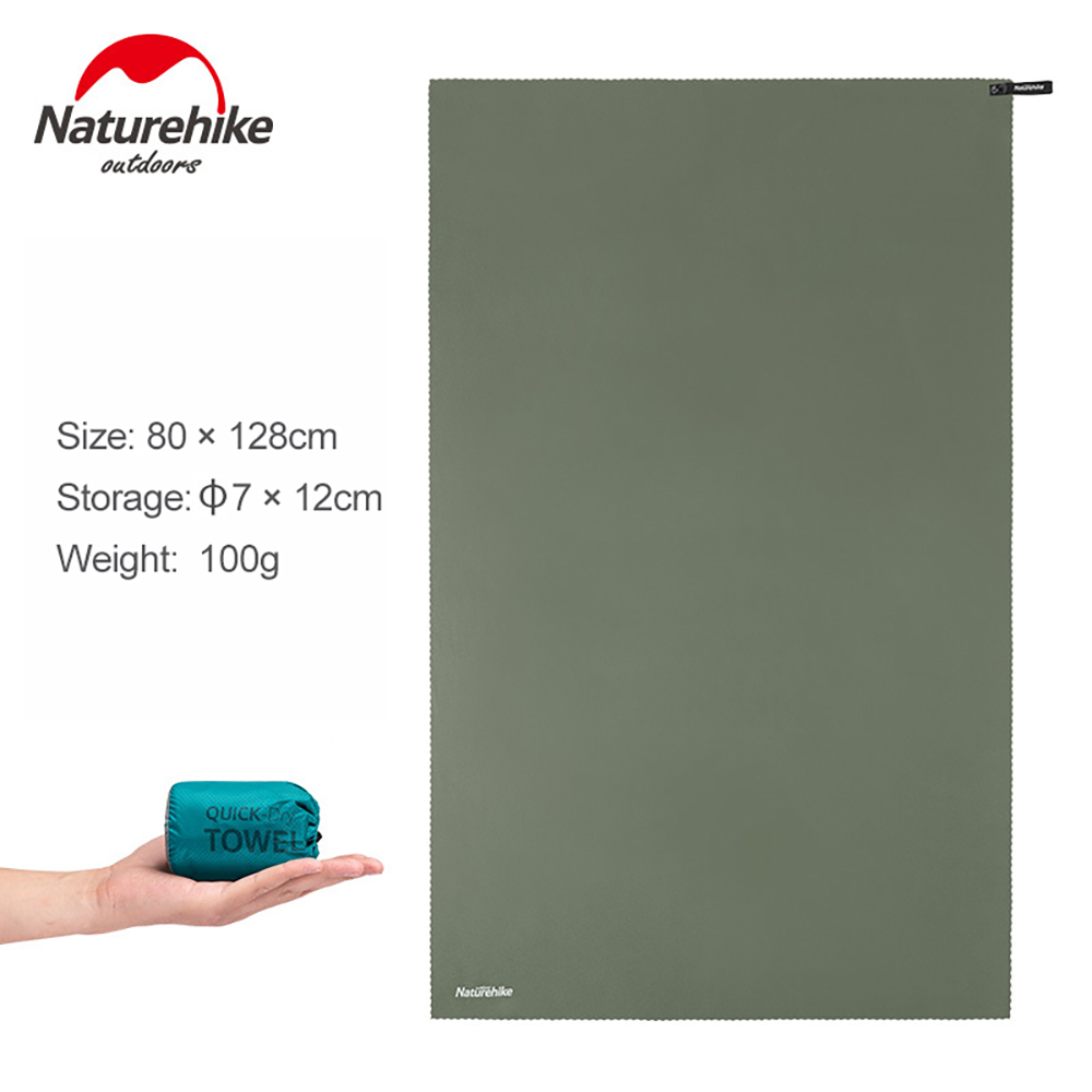 Naturehike asciugamano ad asciugatura rapida portatile asciugamano traspirante ultraleggero Beach Camping nuoto assorbente del sudore morbido e assorbente d'acqua: Black