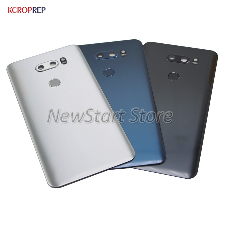 per LG Q70 Vetro Posteriore Coperchio Della Batteria con Lettore di Impronte Digitali con La Macchina Fotografica di Vetro Del Portello Posteriore Custodia per LG Q70 LM-Q730N alloggiamento Della Copertura