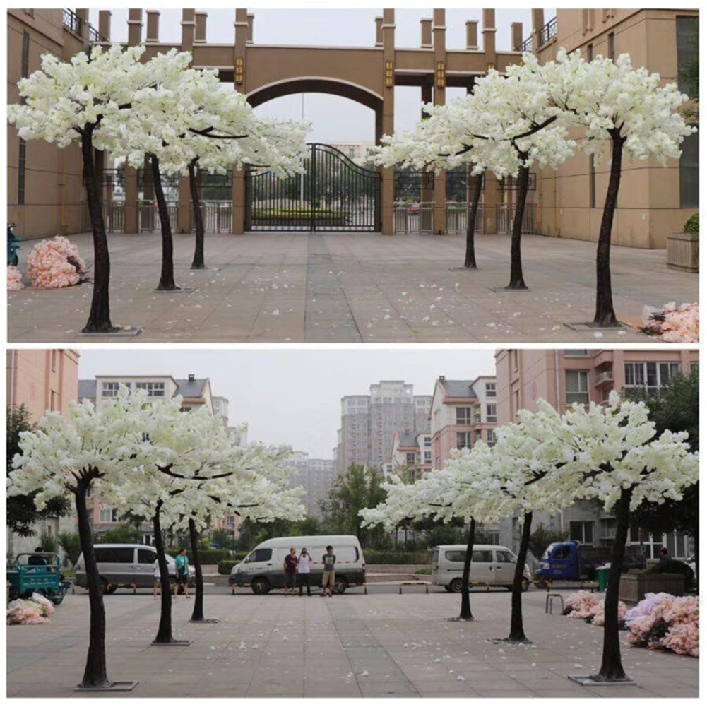 Nep Kersenbloesem Bloem Tak Begonia Sakura Boom Stem Voor Event Bruiloft Boom Deco Kunstmatige Decoratieve Bloemen Voor Hotel