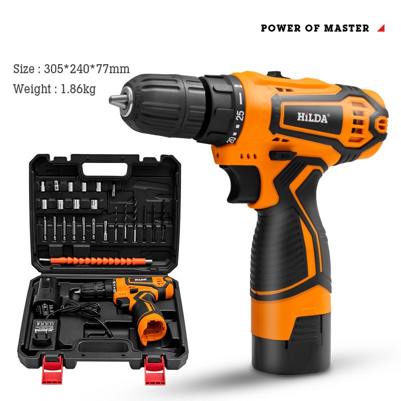 Mini 2V 16V 20V Wireless Power Driver Drill Driver Screwdriver Electric Screwdriver Set DC Lithium-Ion Battery Electrical Tools