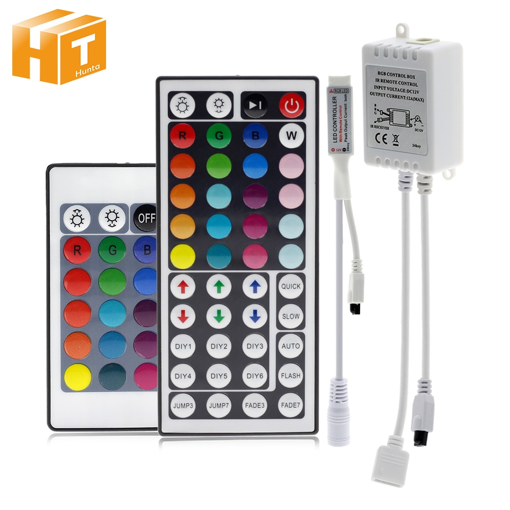 Led Rgb Controller DC12V Mini 44/24 Key Ir Remote Controller Voor 3528 5050 Rgb Led Strip Verlichting