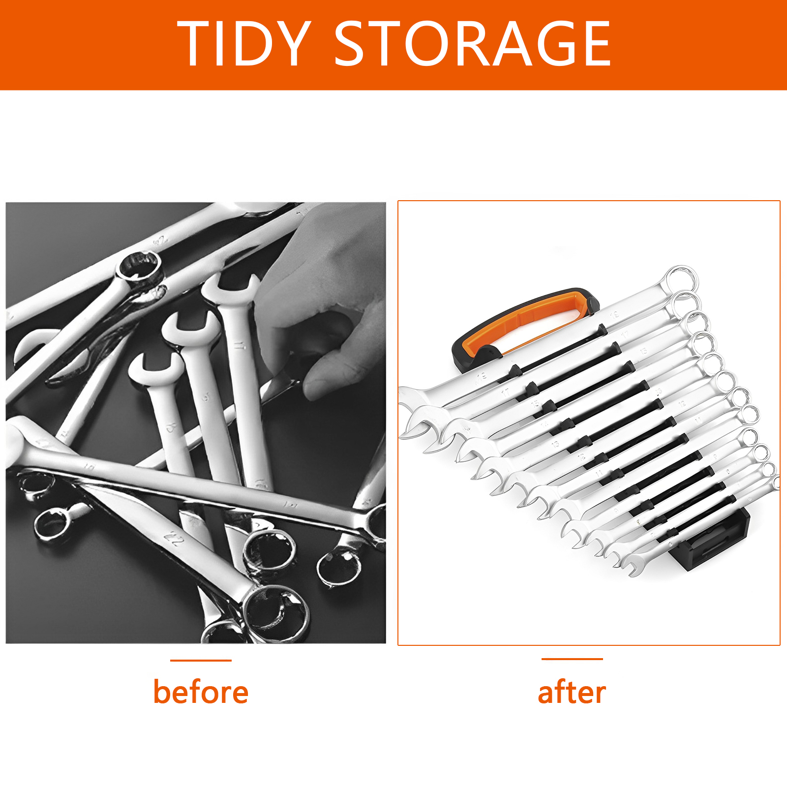 2/4 Stück Schraubenschlüssel Organizer Fach Kunststoff Schraubenschlüssel Organizer Werkzeug Lagerregal Standard Schraubenschlüssel Halterung Schraubenschlüssel Halterung Torx-Schlüssel