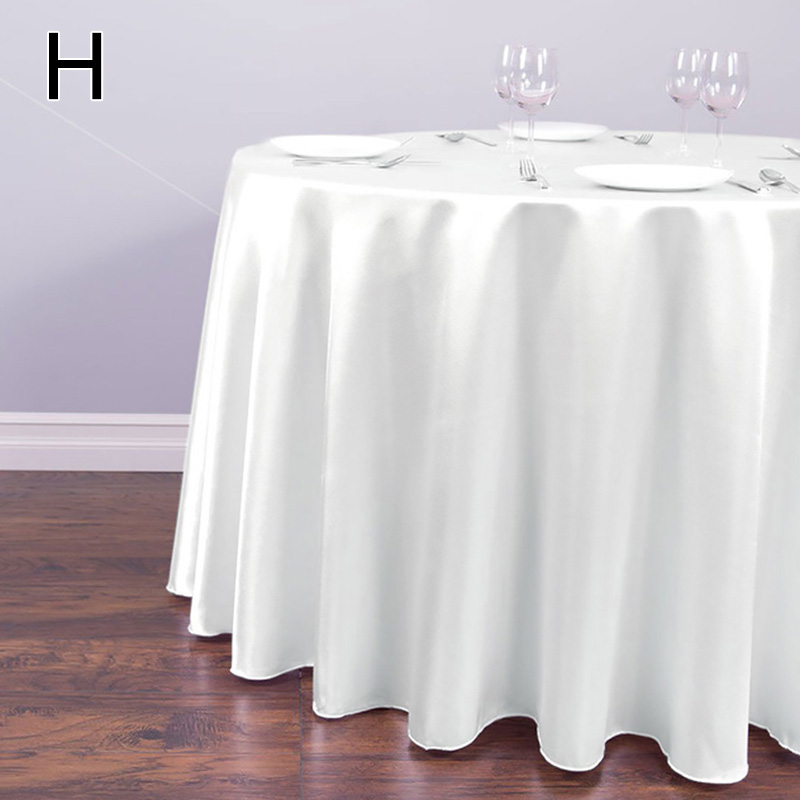 Mantel redondo de satén de 145cm, cubiertas de mesa de Color sólido para boda, cumpleaños, de Navidad, mantel redondo, decoración del hogar