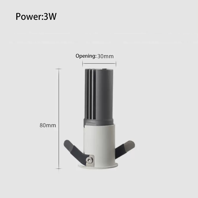 Led Mini spotlights COB Spot Lights Adjustable Angle Foco 15 Degrees Small Ceiling Lamp Recessed Round Opening 30mm Anti Glare: M / Blue