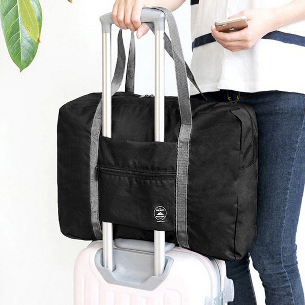 Casual unisex bolsas de grande capacidade duffels sacos de moda topo-alça sacos de viagem de cor sólida ao ar livre saco de ombro com zíper