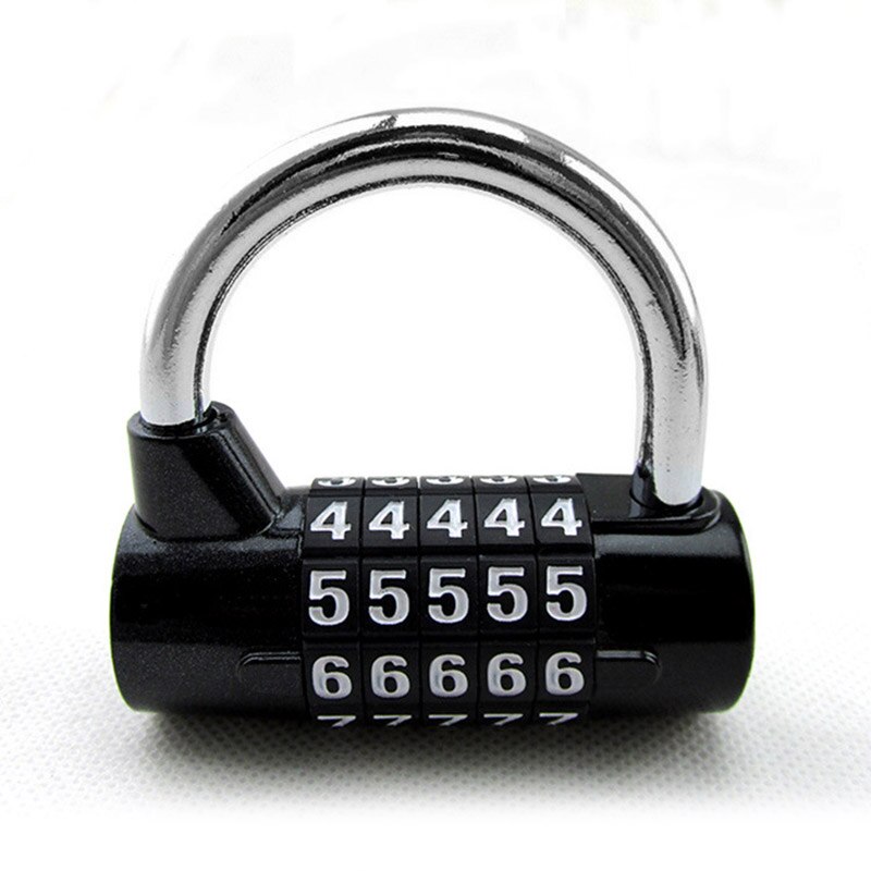 5 Digit Combination Padlock Waterproof Bicycle Suitcase Luggage Backpack Storage Cabinets Lock DIN889