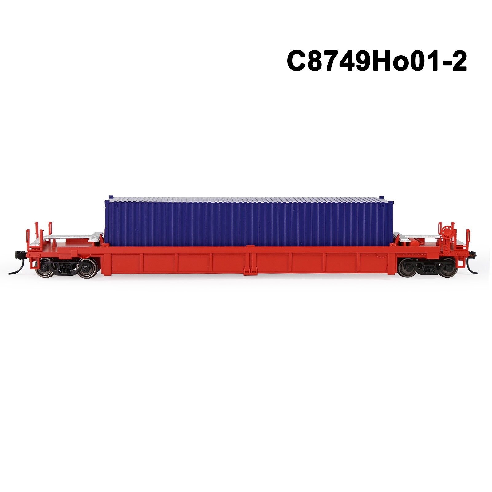 1 Set HO Scale 1:87 Well Car with 40' 20' Container Model Railway Wagons Model Train Freight Car C8749: C8749Ho01-2