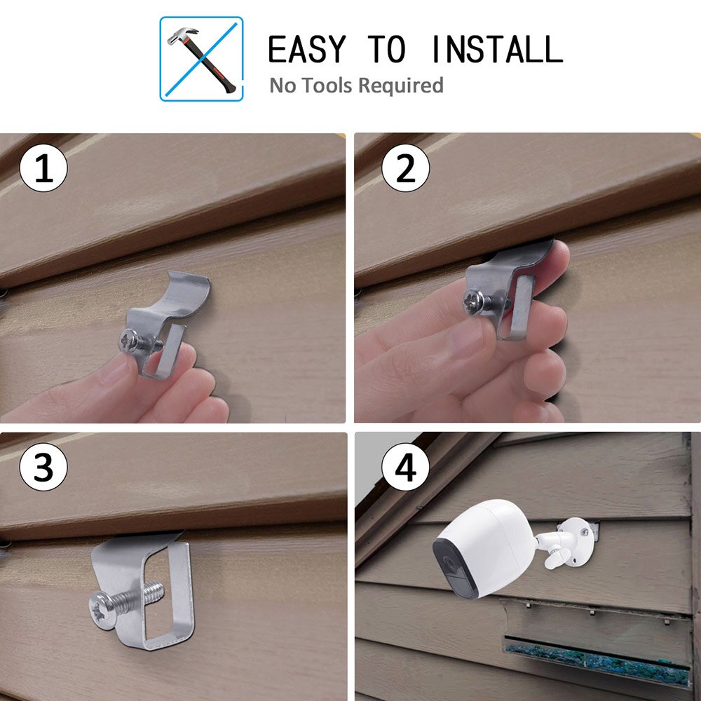 Blink mini vinyl gevelbeplating haken clips geen gaten nodig eenvoudige installatie beugel roestvrijstalen haken buiten muurbevestigingen houder