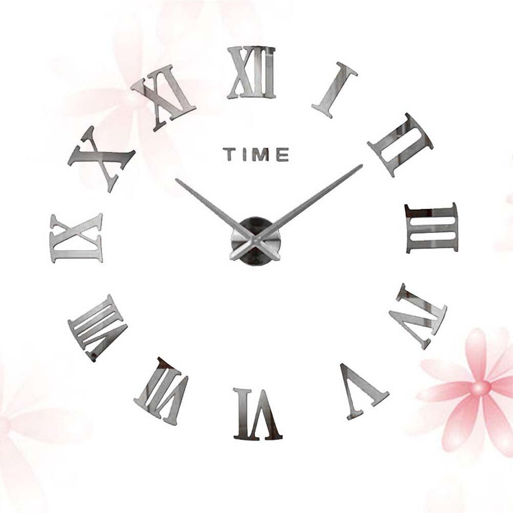 Foreign Trade Best-selling Oversized Wall Clock Acrylic Mirror Surface Oversized Wall Clock Digital Oversized Wall Clock 3D Thre