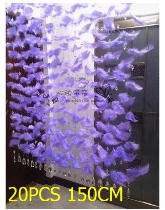 Rideau de séparation en perles de cristal, produit fini, rideau de décoration pour l'entrée, rideau en plumes de perles