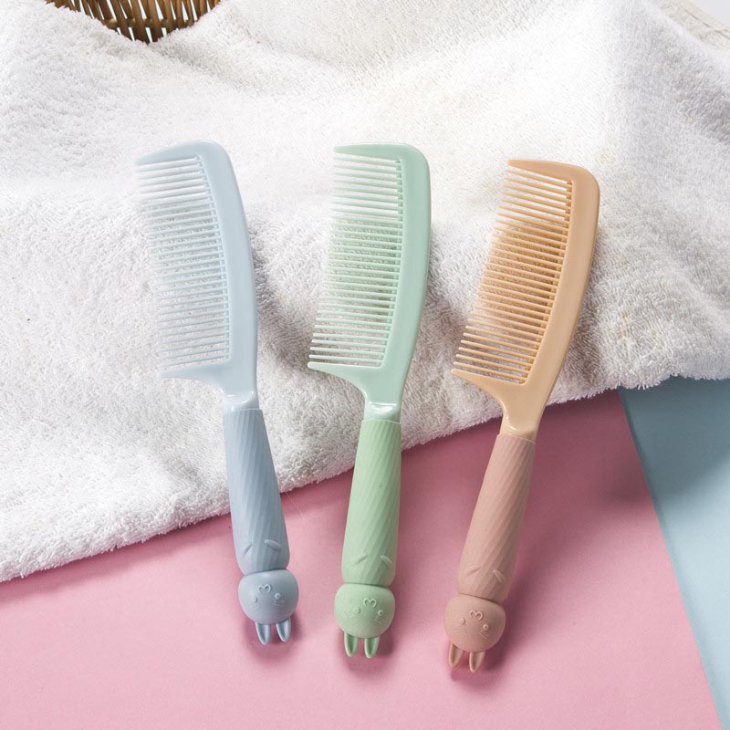 1Pc Cartoon Konijn Massage Detangling Hair Brush Hoofdhuid Haar Kam Detangling Borstel Voor Haar Borstel Meisje Kind Willekeurige Kleur: 01 1pc random
