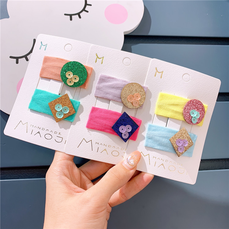 Cute 2pcs Kids Girls Flower Hair Clip Girls Kids Hairpin Accessories For Children Hair Barrette Hairclip Headdress Headwear