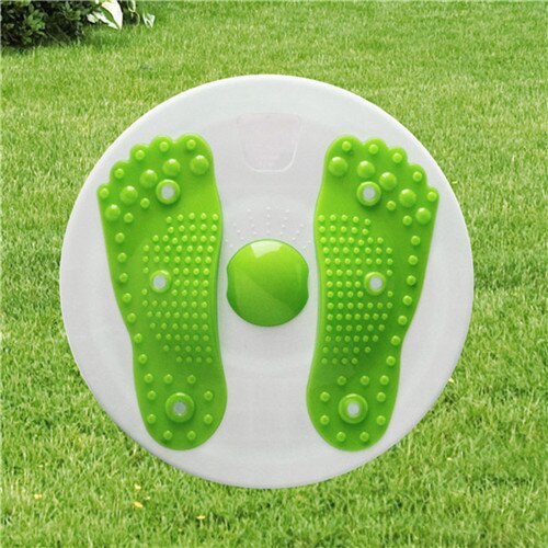 Twist Board Sports Twister Plate Waist Body Foot Massage Disc Balance Aerobic Exercise Fitness Waist Figure Twister Round Plates: Green