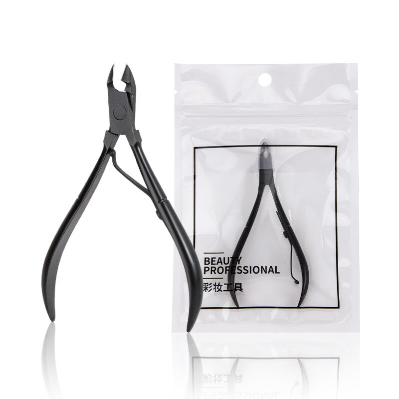 LIZY Double Spring Dead Skin Forceps Scissors Stainless Steel Beauty Pliers Cuticle Nippers Slant Edge Toenail Clippers Scissors