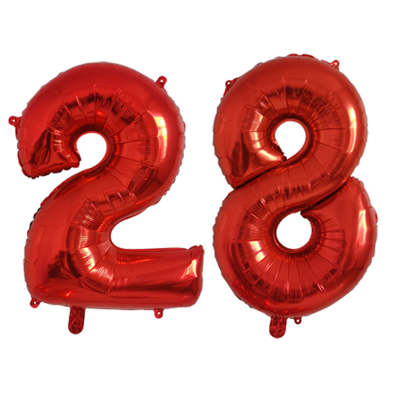2Pcs 32 Inch Gold Silver Black Blue Pink Helium Foil Number Balloon 28 29 30 31 32 33 Happy Birthday Party Decoration Supplies