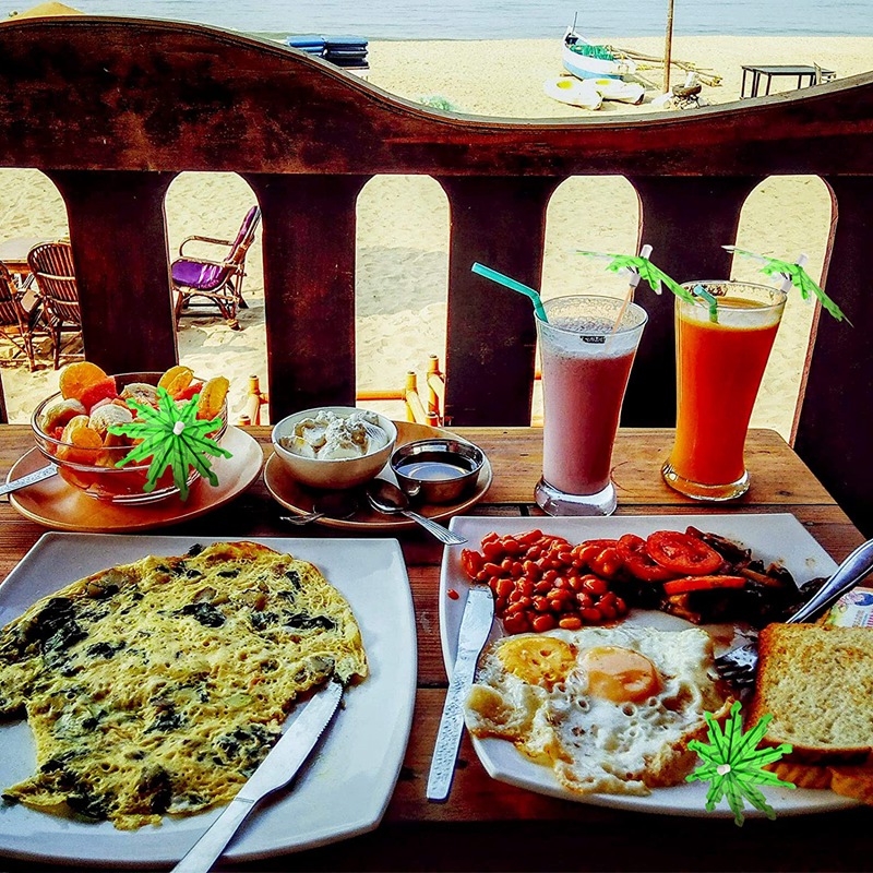 Groene Kokosnoot Boom Tandenstokers Papier Paraplu Tandenstokers Handgemaakte Cocktail Parasol Sticks Voor Cocktail Decoraties