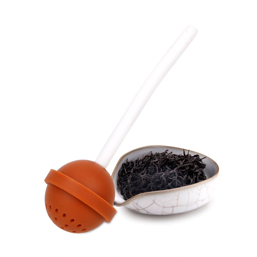 Teware klubba form tetillbehör tesil tom tepåse filter silikon te infuser köksredskap
