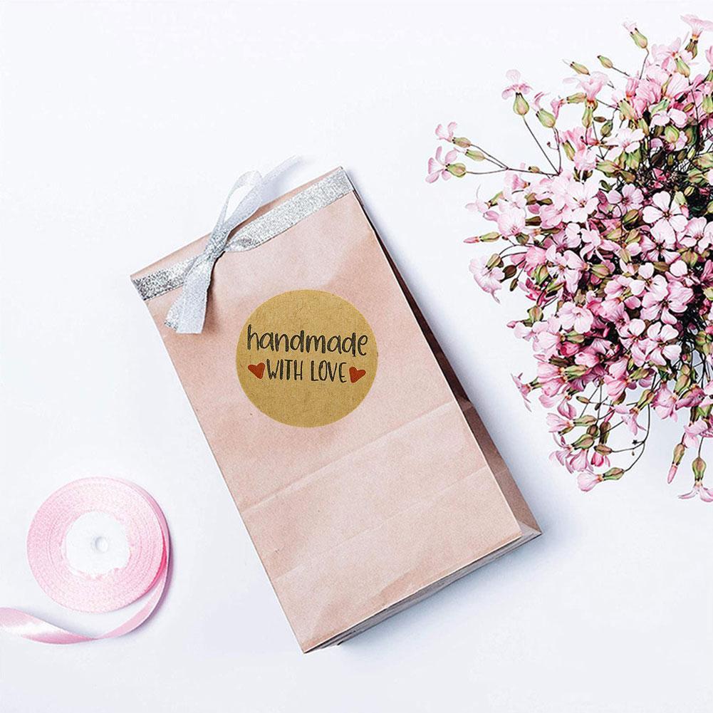 Handmade Love Stickers Packaging Writing Stickers Round Decorations 500pcs 1inch Labels