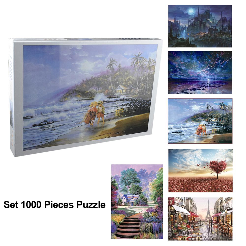 FAI DA TE 1000 Pezzi di Puzzle di Puzzle Di Puzzle di Montaggio In Legno Foto di Paesaggio di Puzzle Giocattoli Per Adulti Giochi Per Bambini Giocattoli Educativi Per Bambini Regalo