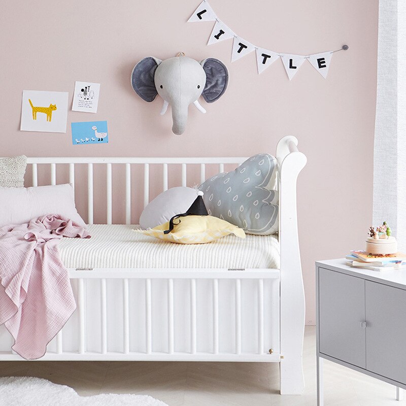 Tête d'animal décoration murale jouets en peluche peluche licorne cerf éléphant têtes tenture murale enfants chambre décoration bébé pépinière décor